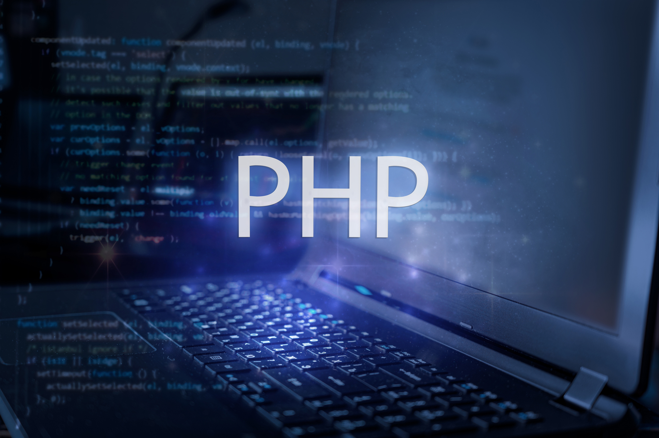 Ekran monitora z napisem PHP