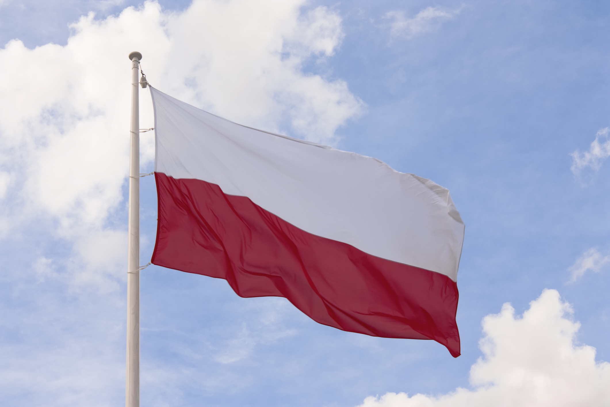 Grafika przedstawiająca flagę Polski.