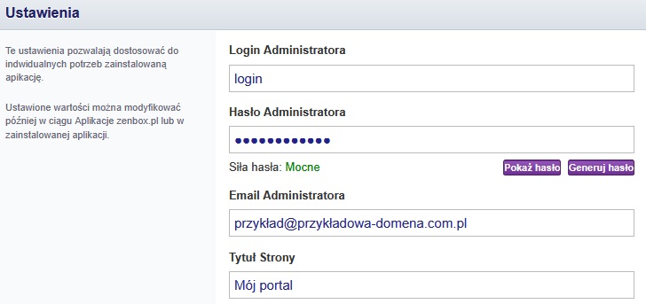 Panel Klienta zenbox
