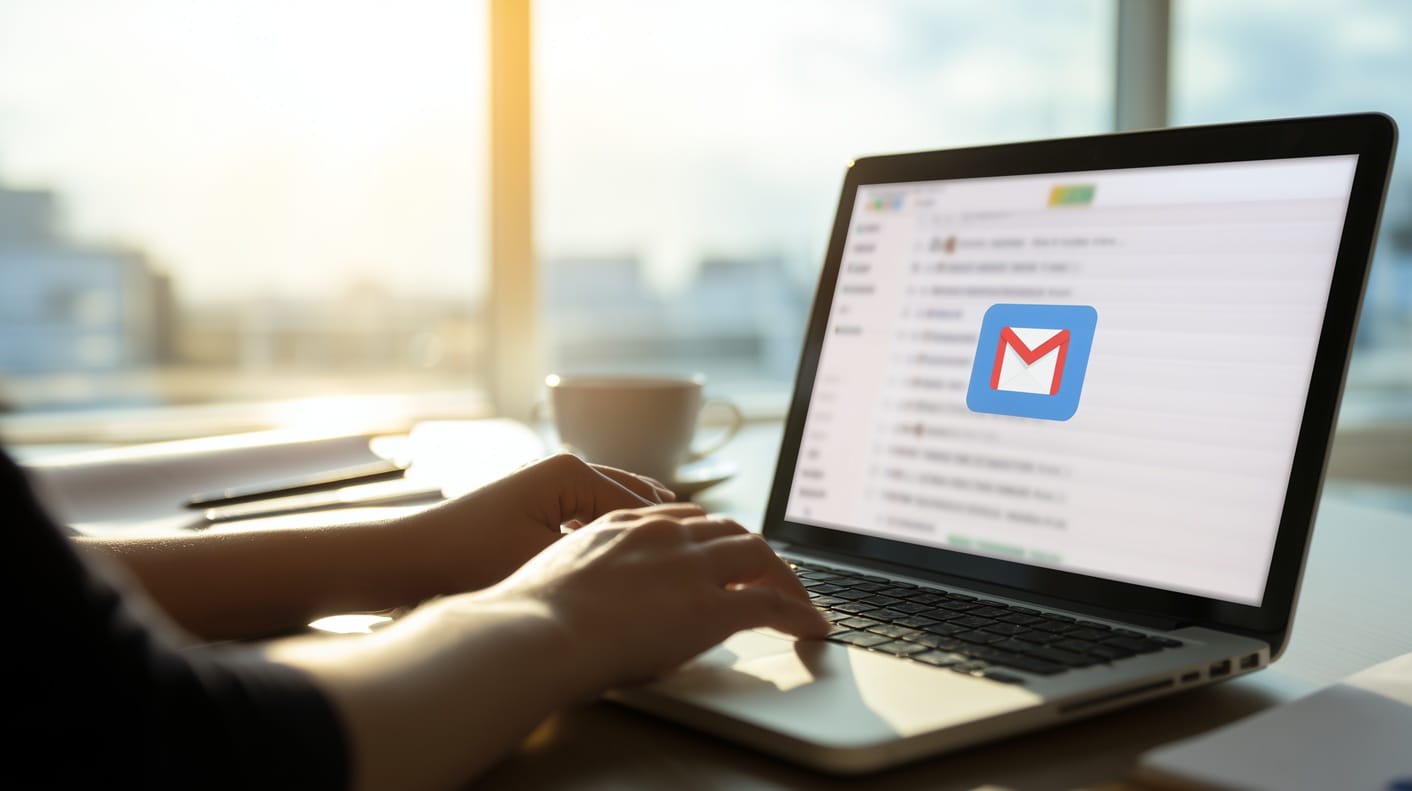 Człowiek pracujący przy komputerze.